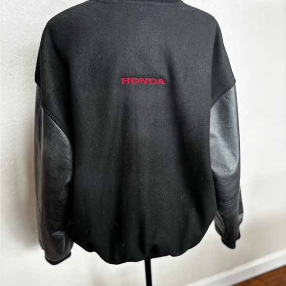 Vintage Leather and Wool Bomber Jacket - Picture 5 of 8